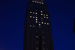 04-2 Foley Square Triumph of the Human Spirit Memorial By Lorenzo Pace And Thurgood Marshall United States Courthouse At Night In New York Financial District